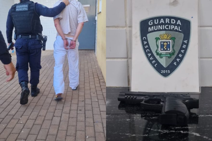 Homem é detido após ameaçar pessoas em mercado de Cascavel; arma de pressão é apreendida