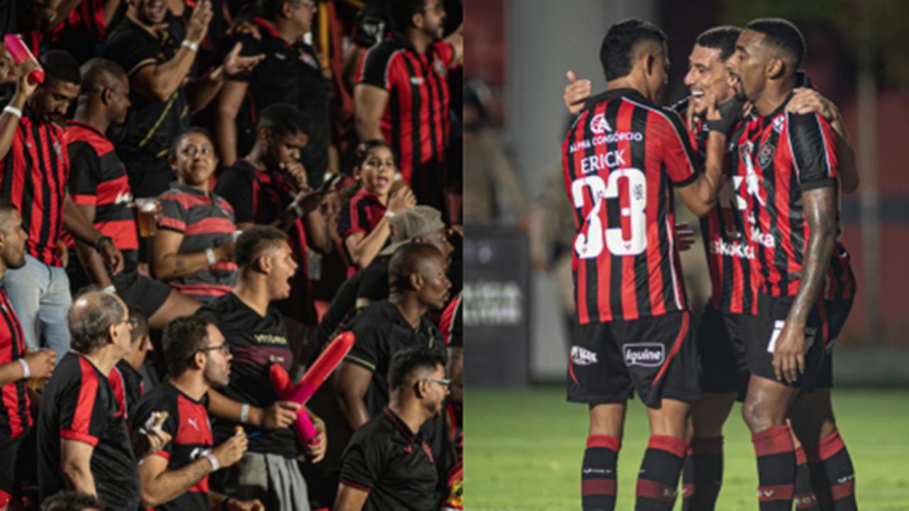 Vitória no Barradão contra o Flamengo com ações do Skokka em destaque Vitória no Barradão contra o Flamengo com ações do Skokka em destaque