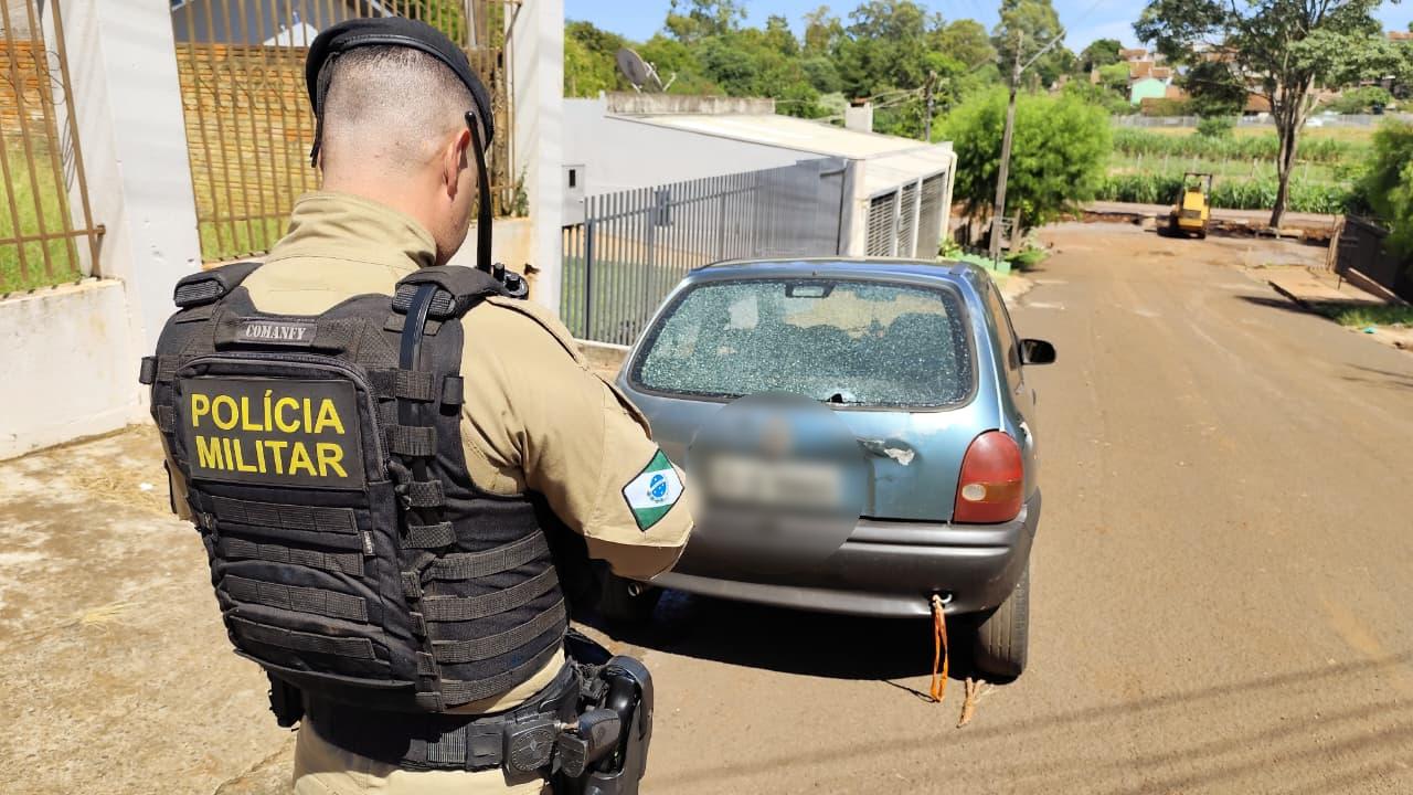 Veículo utilizado em fuga após feminicídio no Riviera é localizado pela PM Veículo utilizado em fuga após feminicídio no Riviera é localizado pela PM