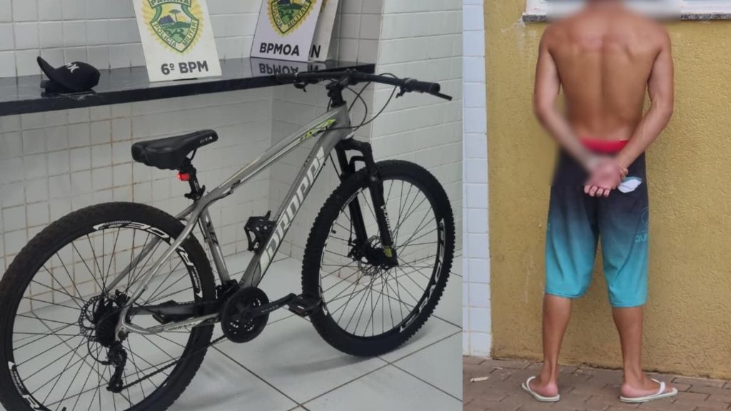 Cavalaria detém suspeito e recupera bicicleta furtada em Cascavel Cavalaria detém suspeito e recupera bicicleta furtada em Cascavel