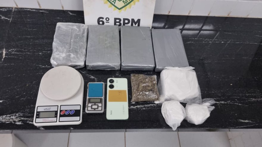 ROCAM apreende cinco quilos de cocaína no Bairro Brasmadeira e prende suspeito