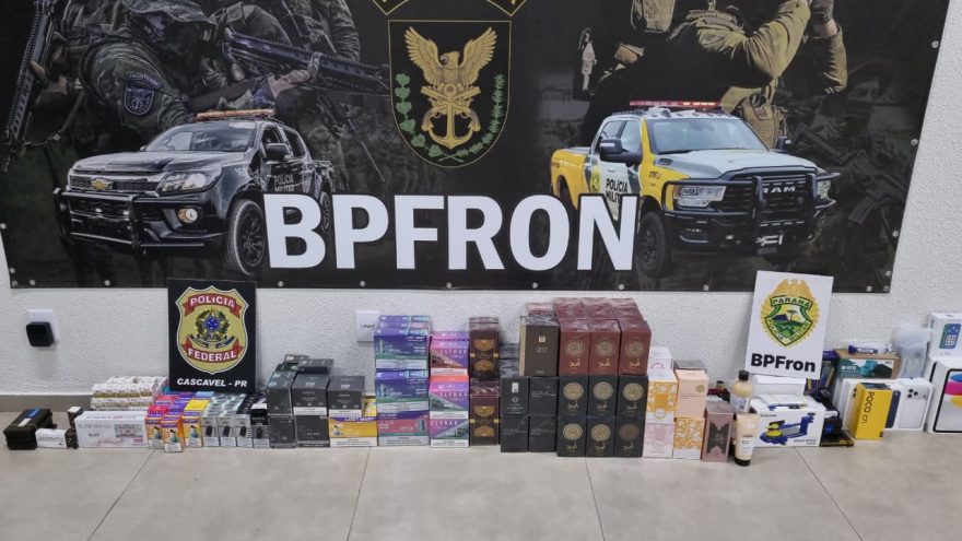 Carro alugado, carregado com contrabando é apreendido pelo BPFron na BR-277