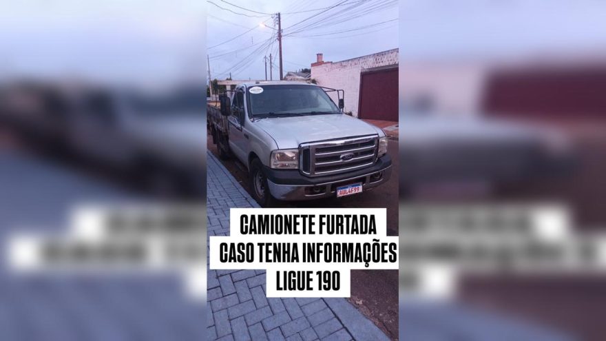 Ford F350 é furtada no Interlagos, em Cascavel; Vídeo mostra ‘escolta’ de veículo