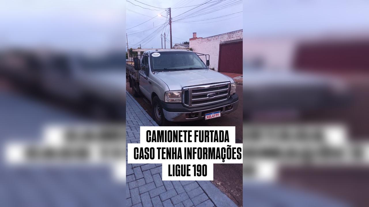 Ford F350 é furtada no Interlagos, em Cascavel; Vídeo mostra 'escolta' de veículo