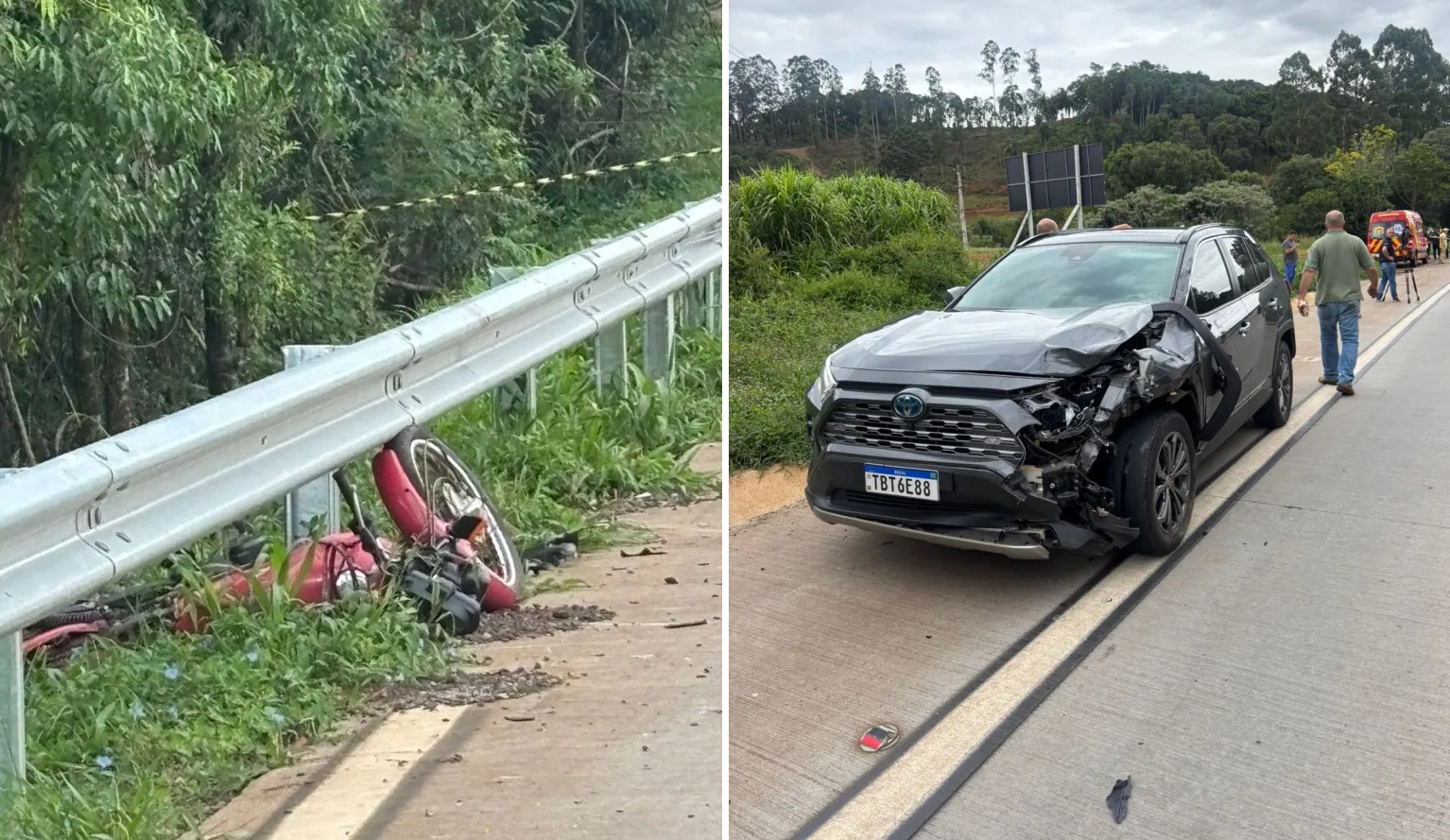 Motociclista morre após colisão com SUV na rodovia PRC-280