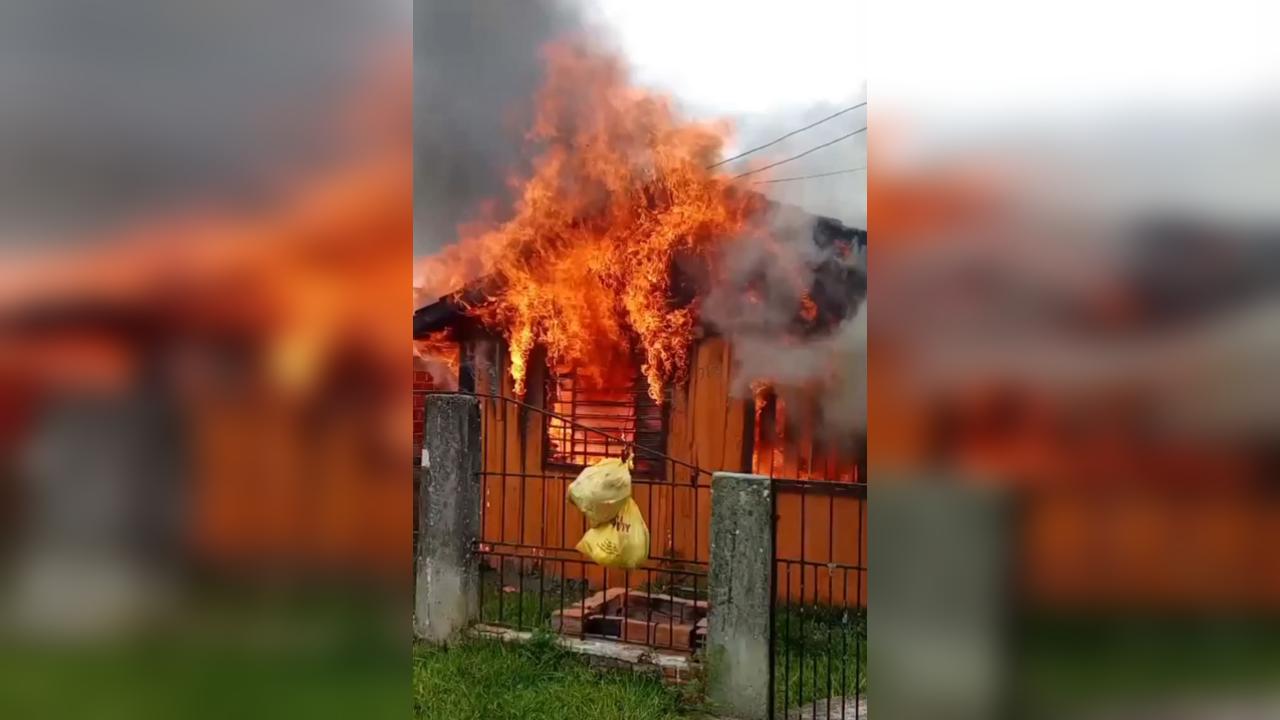 Homem morre carbonizado em incêndio residencial em Prudentópolis