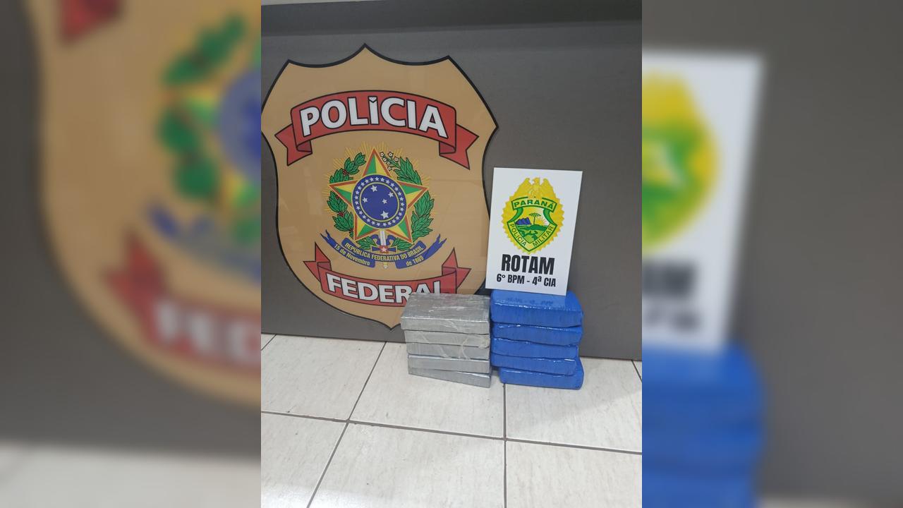 Ação integrada da ROTAM e PF apreende mais de 10 quilos de drogas na BR-163