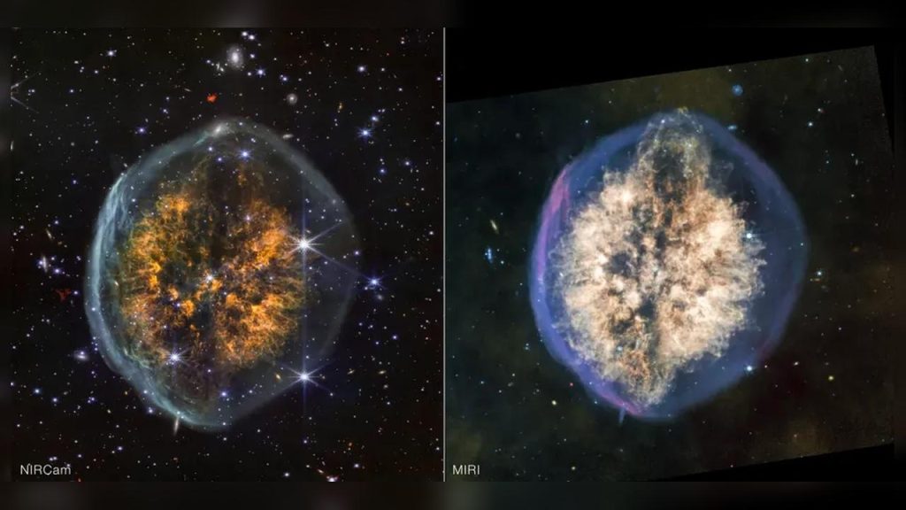 James Webb registra nebulosa com formato de crânio em detalhe