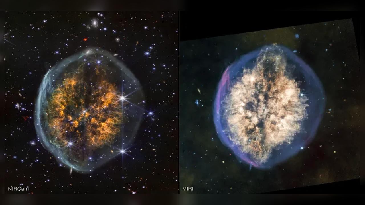 James Webb registra nebulosa com formato de crânio em detalhe
