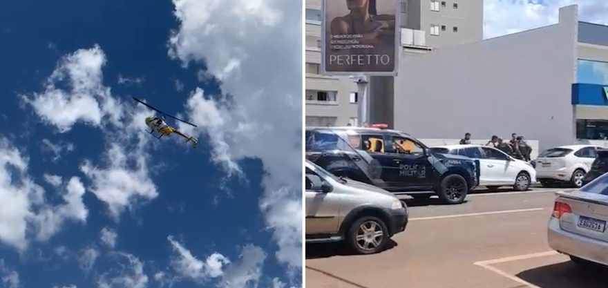 Vídeo mostra correria da PM e sobrevoos do helicóptero durante captura de atirador no Bairro Neva