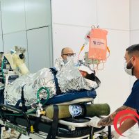 Em estado gravíssimo, vítima de explosão em apartamento é levada ao Hospital Universitário Evangélico Imagem referente a Em estado gravíssimo, vítima de explosão em apartamento é levada ao Hospital Universitário Evangélico