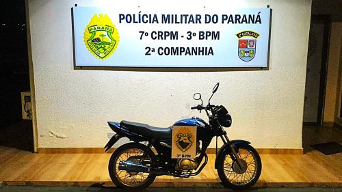 Adolescente é apreendido por furto de motocicleta em Coronel Vivida