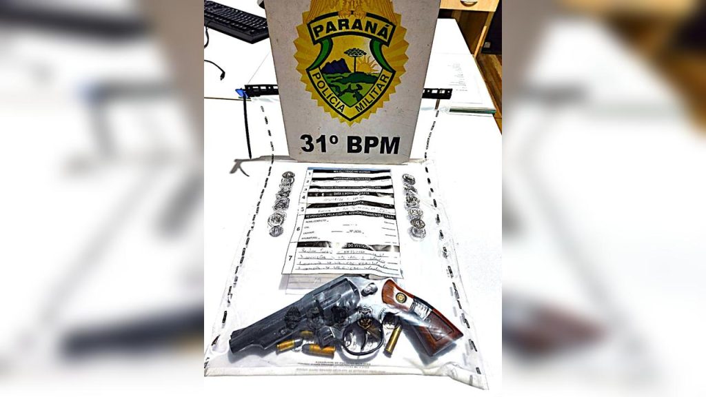 Polícia Militar apreende revólver calibre .38 durante abordagem em Assis Chateaubriand