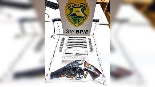 Polícia Militar apreende revólver calibre .38 durante abordagem em Assis Chateaubriand