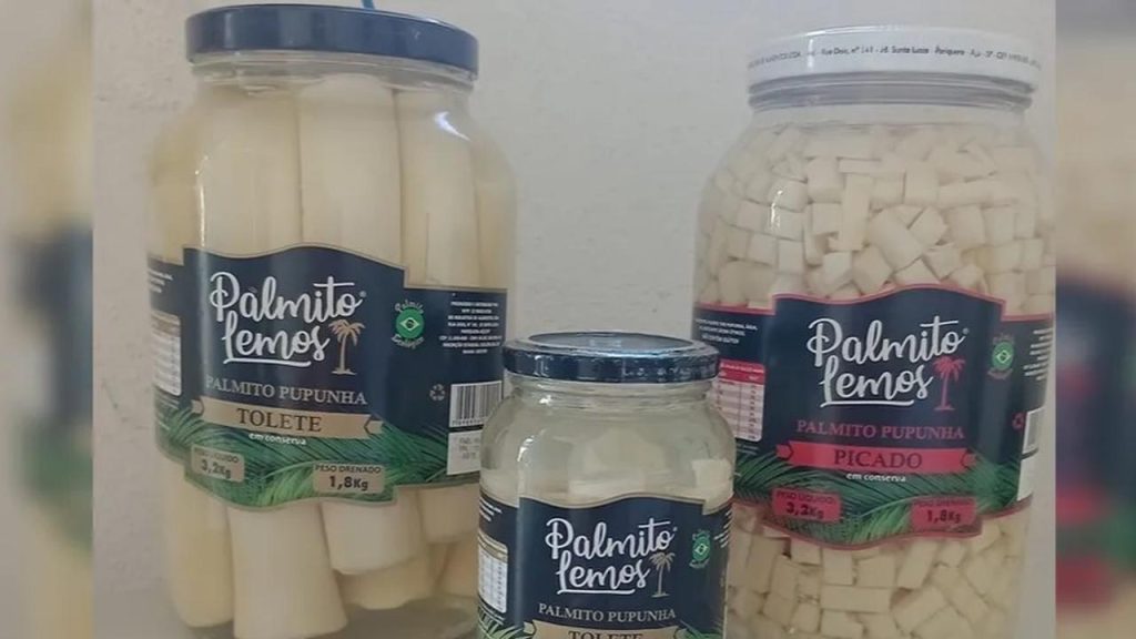 Anvisa determina apreensão de produtos da marca Palmito Lemos