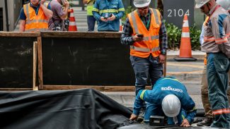 Enel constata gás no buraco aberto por explosão na rua da Consolação