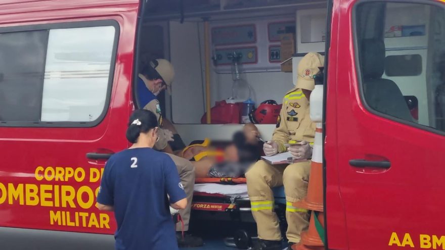 Homem fica ferido ao cair de escada no Pioneiros Catarinenses