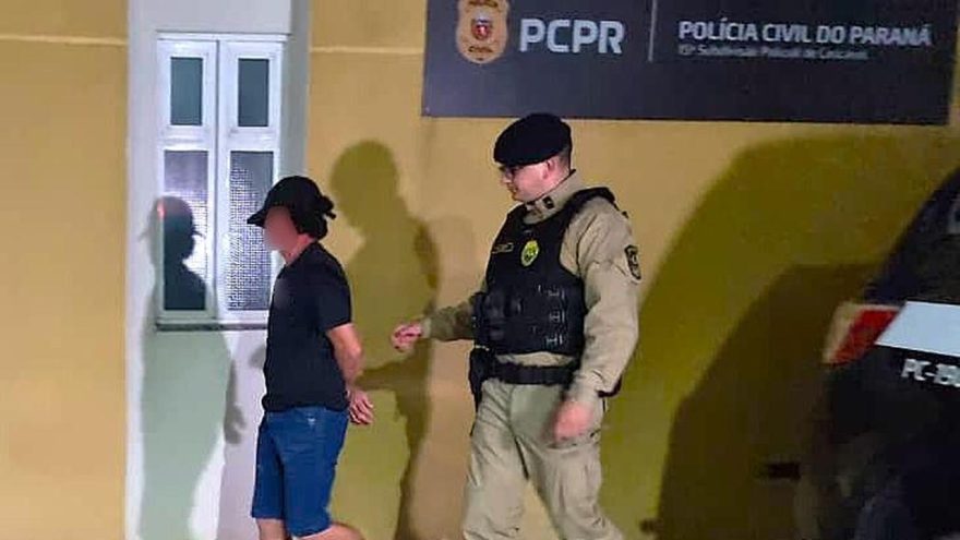 Suspeito de ameaça contra companheira e agressão contra enteada é conduzido à delegacia em Cascavel