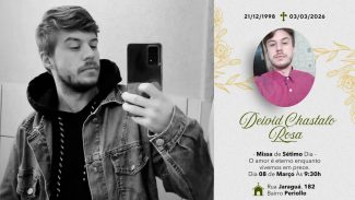 Missa de sétimo dia de Deivid Chastalo Rosa será celebrada neste domingo no Bairro Periolo