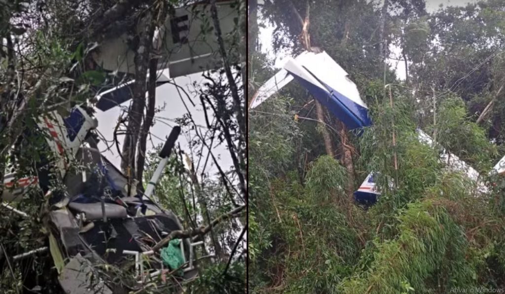 Piloto morre após queda de avião durante chuva forte no Paraná