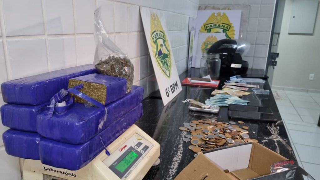 Abordagem da PM leva à apreensão de mais de 3 quilos de maconha em residência no Bairro Universitário