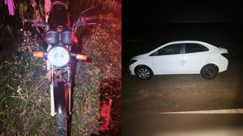 Acidente entre carro e moto deixa homem ferido na PR-239 em Nova Cantu