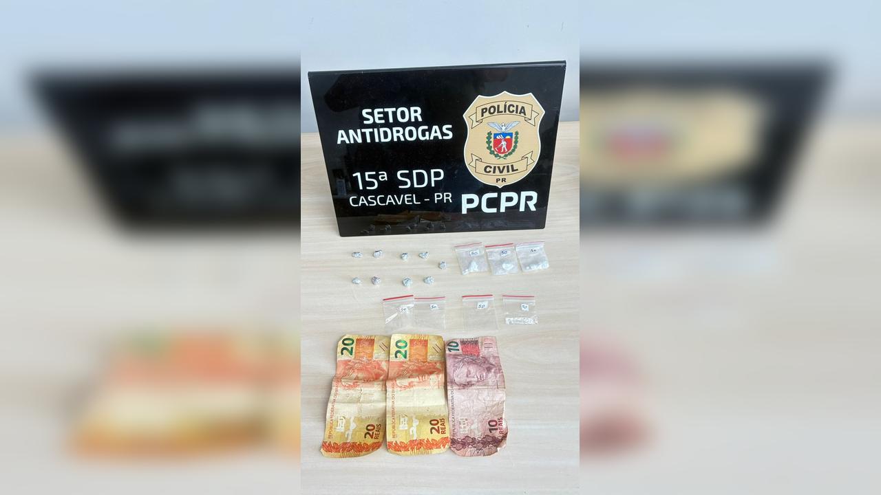 Homem é preso em flagrante por tráfico de drogas em Cascavel