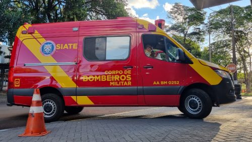 Criança é socorrida após acidente na Rua Jorge Lacerda
