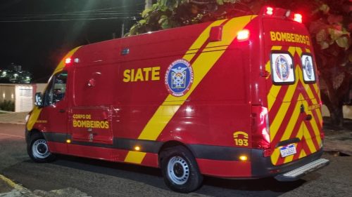 Ciclista fica ferido após acidente no Bairro Santa Cruz em Cascavel