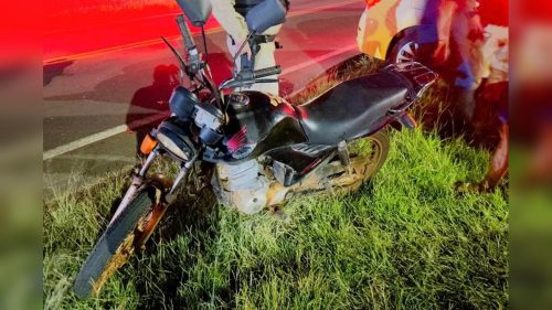 Motociclista fica ferido após colidir com vaca na PR-580 em Umuarama