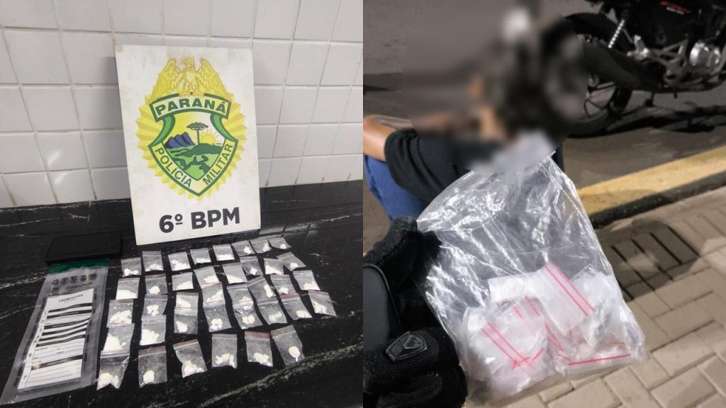 Escondida nas partes íntimas: Motociclista é flagrado com cocaína pronta para entrega em Cascavel
