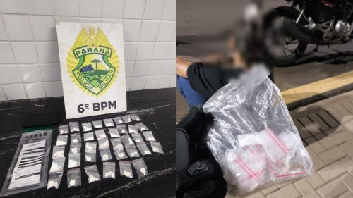 Escondida nas partes íntimas: Motociclista é flagrado com cocaína pronta para entrega em Cascavel