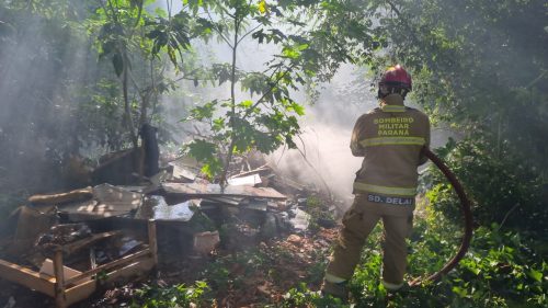 Incêndio ambiental mobiliza Corpo de Bombeiros no Bairro Melissa
