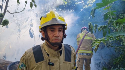 “Com frequência há incêndios nessa área” diz bombeiro após incêndio ambiental no Bairro Melissa