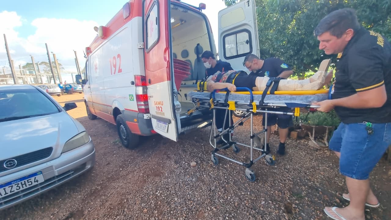 Idosa sofre queda e fica ferida em área rural de Cascavel