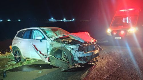 Motorista fica ferido após acidente na PR-486 em Assis Chateaubriand