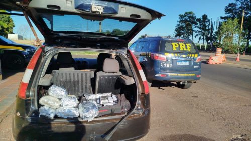 Motorista foge da PRF e abandona carro com 36 kg de drogas na BR-369, em Ubiratã
