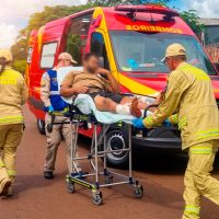 Homem fica ferido ao manusear serra mármore e é socorrido pelo Siate em Cascavel Imagem referente a Homem fica ferido ao manusear serra mármore e é socorrido pelo Siate em Cascavel