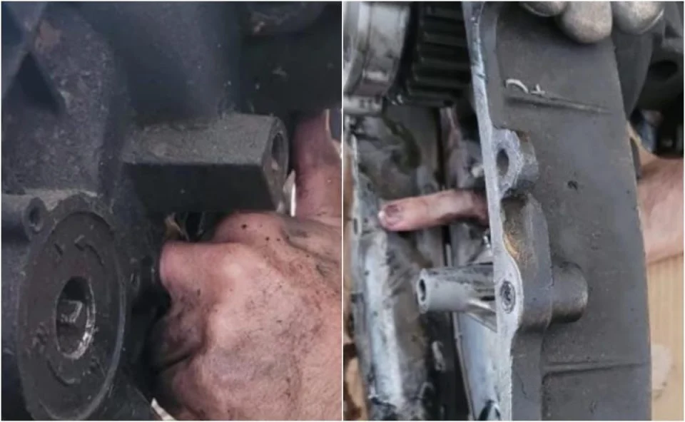 Mecânico fica com dedo preso em motor de pick-up e é socorrido pelos Bombeiros