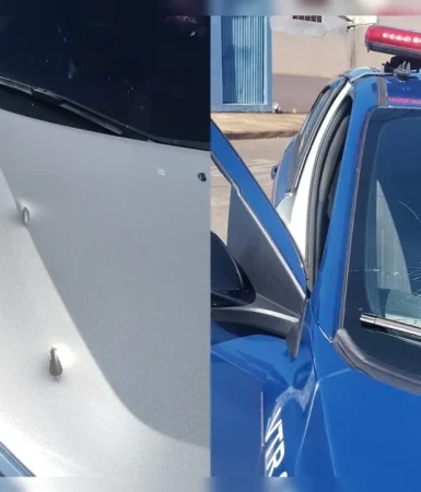 Imagem referente a Após assalto no Sicredi, ladrões trocam tiros com GM e PM; Um suspeito morre e outro é baleado