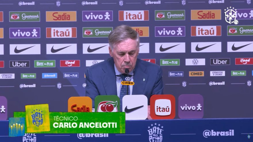 Ancelotti divulga lista da Seleção para últimos amistosos antes da Copa do Mundo