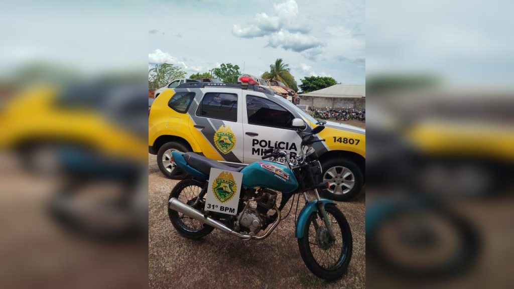 Polícia Militar apreende moto irregular durante abordagem em Terra Roxa