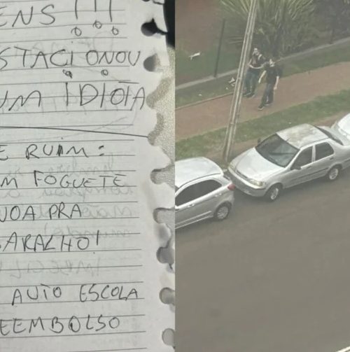 Imagem referente a “Parabéns, você estacionou igual um idiota”: bilhete em carro chama atenção em Maringá