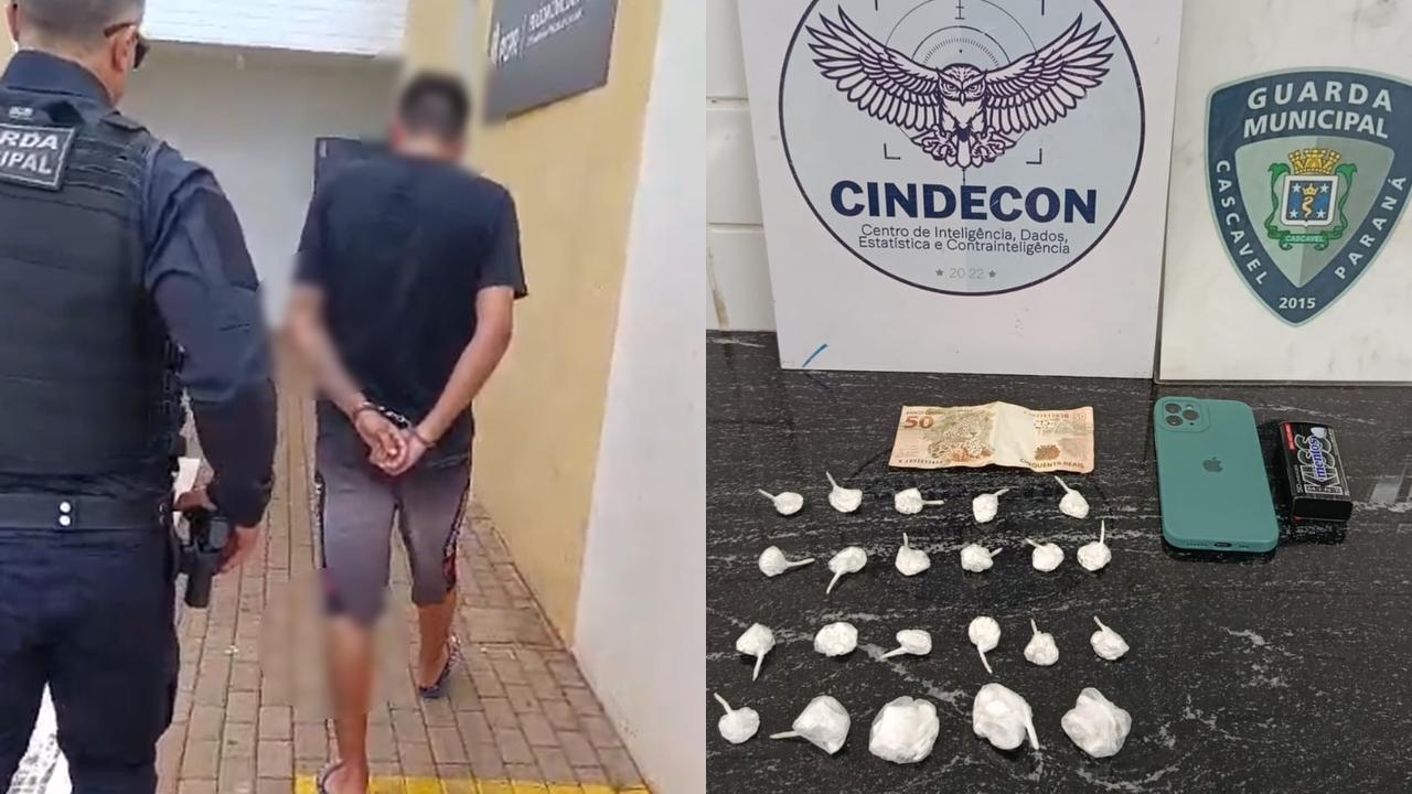 Com 22 buchas de cocaína homem é preso no Universitário Com 22 buchas de cocaína homem é preso no Universitário