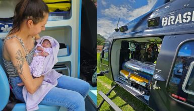 Imagem referente a Recém-nascida com Tetralogia de Fallot é transportada em operação aeromédica
