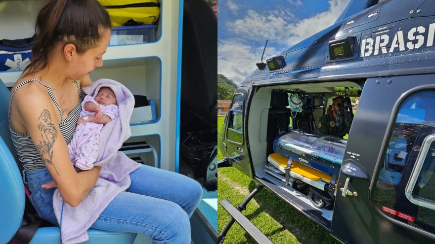 Recém-nascida com Tetralogia de Fallot é transportada em operação aeromédica