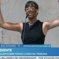 Imagem referente a Deputados pedem cassação de Fabiana Bolsonaro por blackface na Alesp