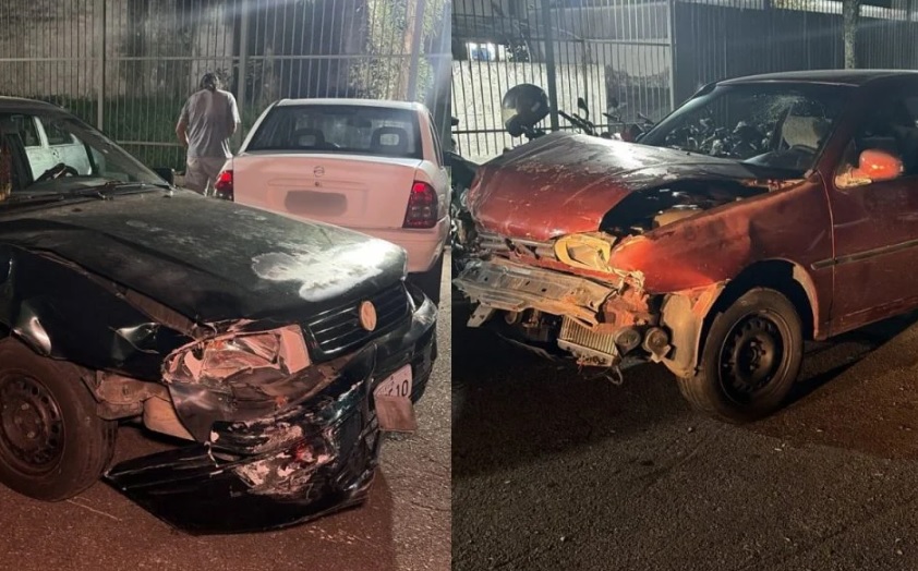 Suspeitos em carros roubados sofrem acidente e abandonam comparsa ferido com mais de 40 passagens