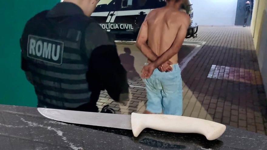 ROMU prende suspeito de esfaquear homem após briga no bairro Santa Cruz, em Cascavel
