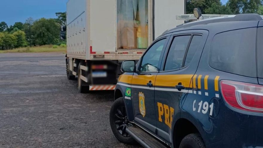 Eletrônicos são apreendidos em meio a carga de sorvetes na BR-277